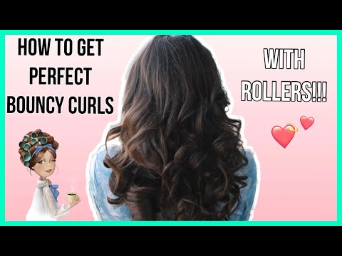 Como enrolar o cabelo com rolos !! | BIG BOUNCY CABELO | Fácil Tutorial do cabelo!