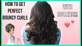 How To Curl Your Hair With Rollers!! | BIG BOUNCY HAIR | Easy Hair Tutorial!
