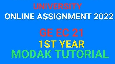 GE EC 21 | 1ST YEAR | BUSINESS MATHMATICS | #NSOU #MODAK TUTORIAL#ASSIGNMENT
