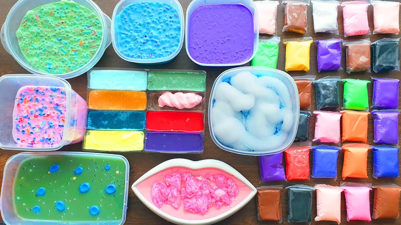 Slime Smoothie Satisfying Mixing Video #slimeasmr #slimevideos #satisfying