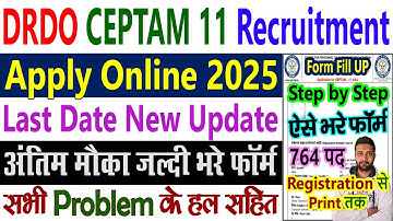 DRDO CEPTAM 11 Recruitment 2025 Apply Online || DRDO CEPTAM 11 Form Fill Up Live Photo Problem 2025