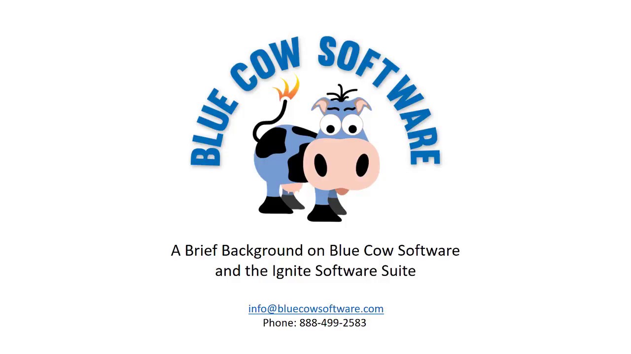 Blue Cow Software and the Ignite Software Suite Overview YouTube