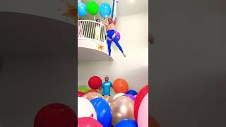 FALLING into 75 BALLOONS!😮