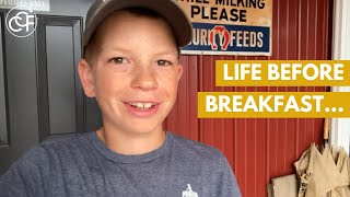 Morning Farm Chores with Caleb! | Crossing Creeks Farm