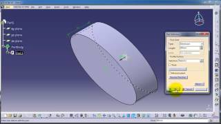 26  CATIA Beginner Tutorial  Stard 3Ding  Pad  Sketch on surface