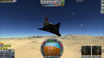 Kerbal Space Program KSP 1.4.3 B9 SSTO landing after test