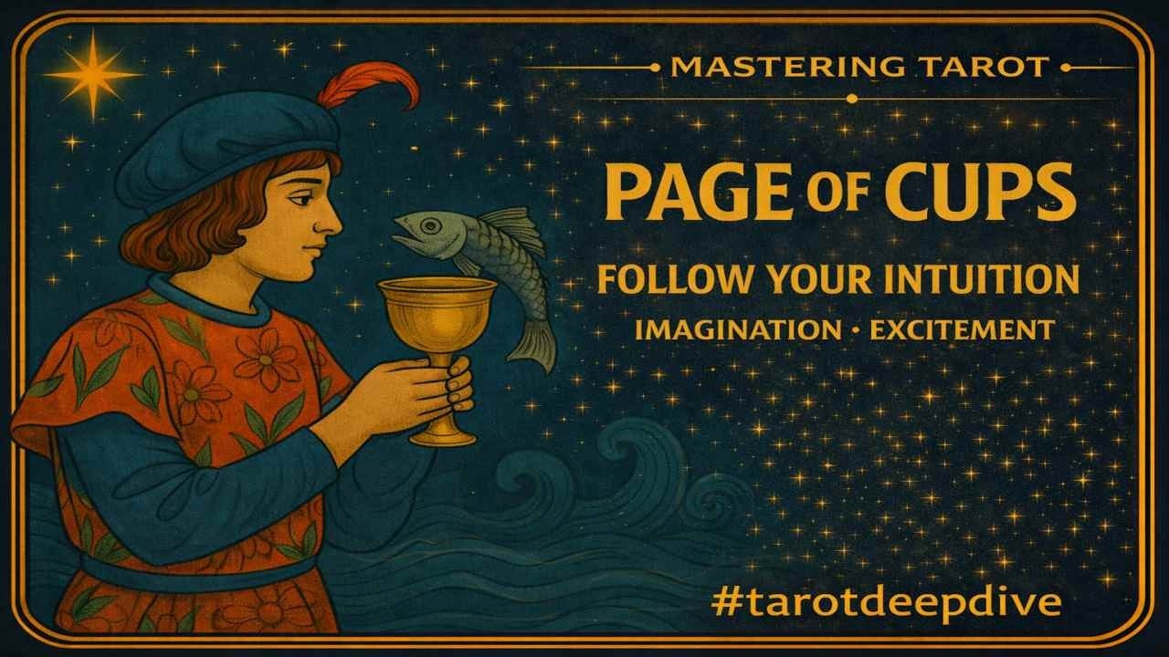 The Page of Cups: The Messenger of Intuition 🐟 #mrcosmic #tarotdeepdive thumbnail