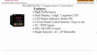 DIGITAL TEMPERATURE CONTROLLER PI&D AUTOMATIC PROGRAMMABLE TC 233 SELEC
