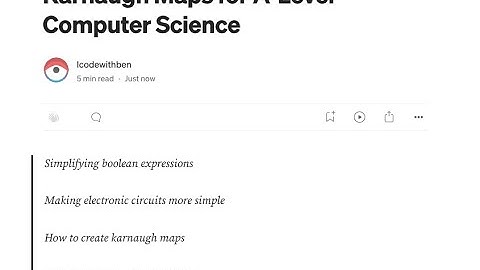 Karnaugh Maps 1 - OCR A-level computer science