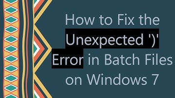How to Fix the Unexpected 