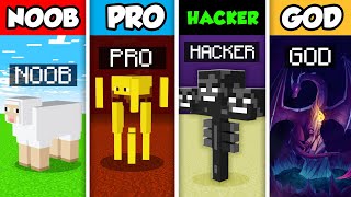 Minecraft NOOB vs. PRO vs. HACKER vs GOD : MOB DISGUISE CHALLENGE in Minecraft!