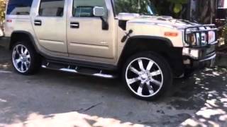 24" CHROME DCENTI DW903 WHEELS ON H2 HUMMER @ RIMTYME ATLANTA!!!!!
