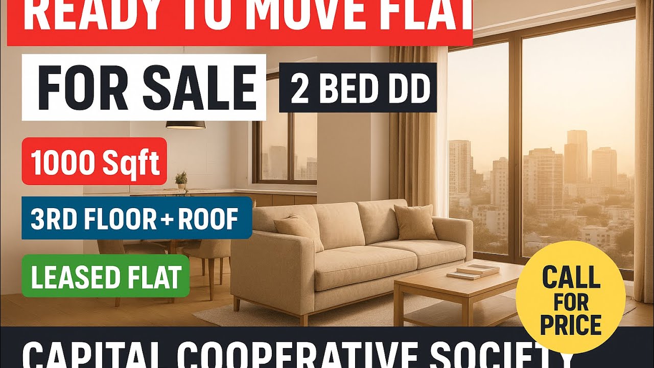 Ready to Move 2 Bed DD with Roof Flat for Sale | 1000 Sqft | Capital Cooperative Society Karachi