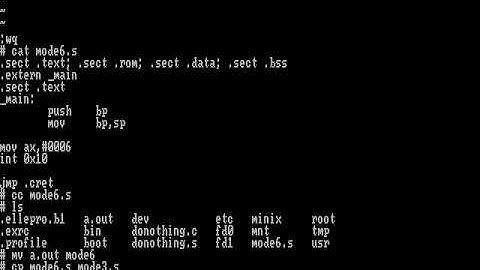How to write to CGA graphics memory in Minix