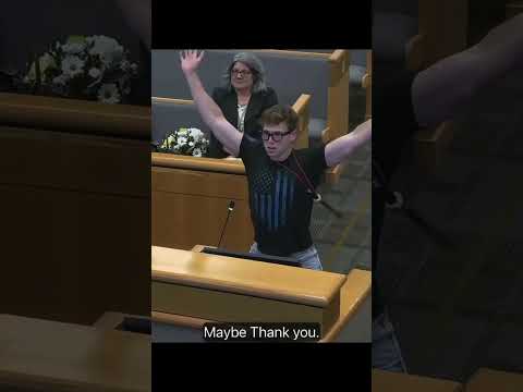 Crashing school board meeting with recorder #socialanxiety #prankster #joke #school