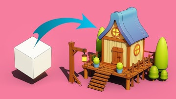 Create a little house in Blender Part (2/2). Full beginner tutorial with commentary