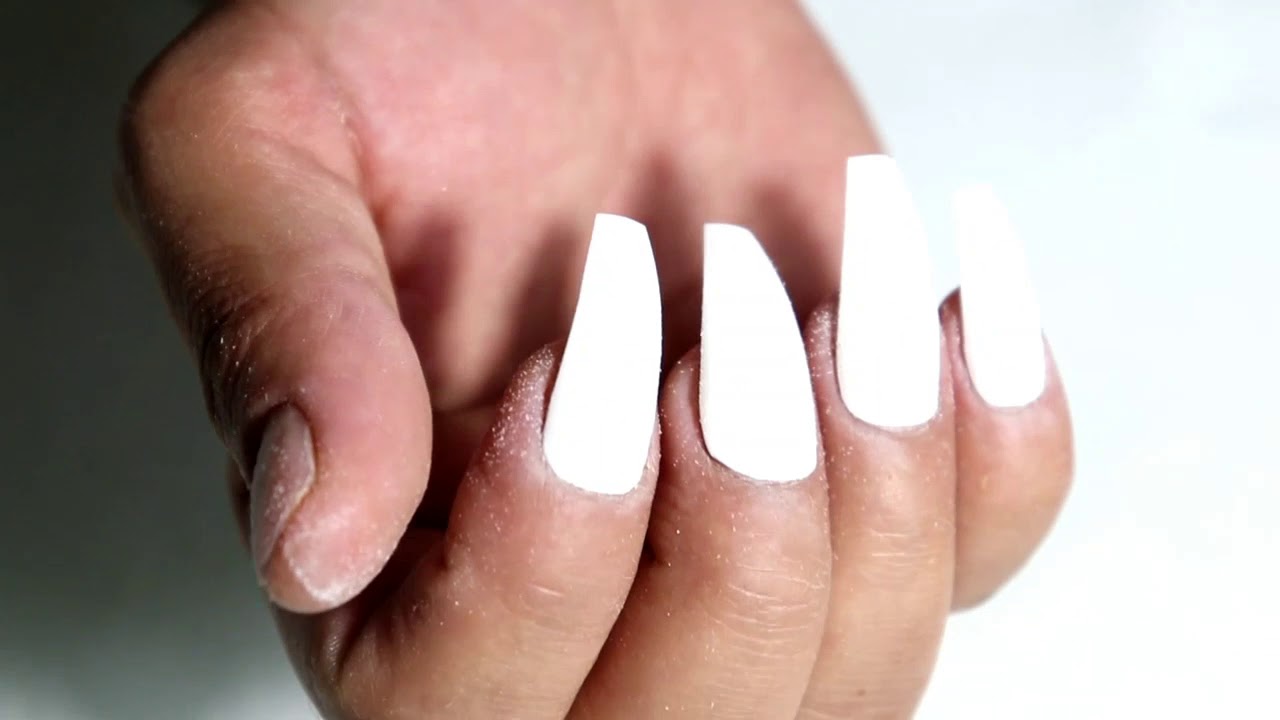 uñas postisas # sin monomero ni acrilico # faciles en 5 minutos uñas blancas