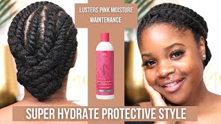 WOW!  Quick Low Maintenance Protective Style || Lusters Pink Moisture Maintenance