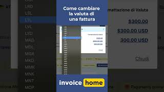 Come cambiare la valuta di una fattura