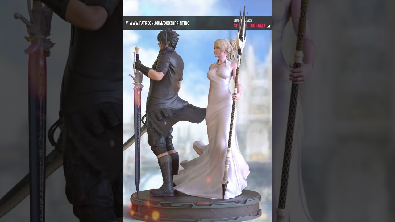 🎮 Luna and Noctis from Final Fantasy・ 3D File for 3D printing・Cults
