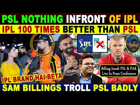ON COMPARING IPL & PSL SAM BILLINGS EMBARRASSES PAK JOURNALIST | PAK BLUNT REACTIONS