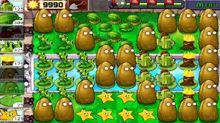 Plants vs Zombies - Draw x with Big Nuts and complete pool level 4. screenshot 3