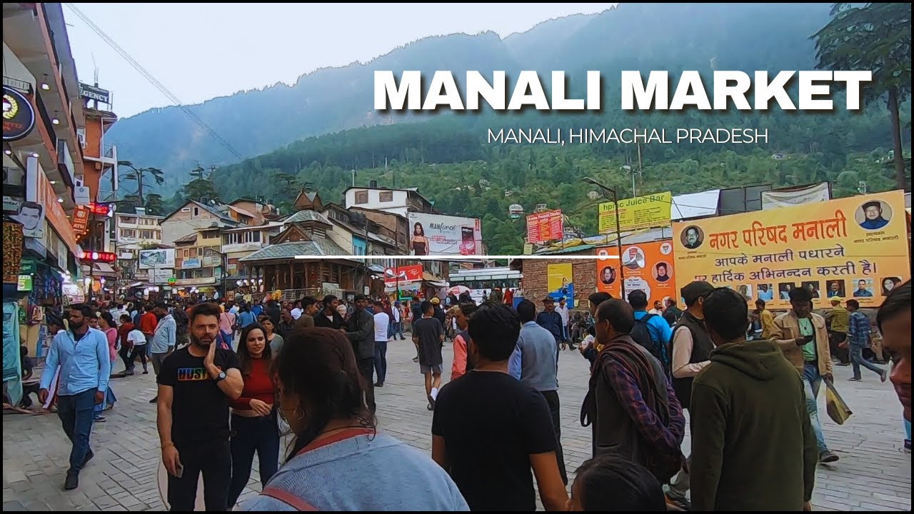 Walking through Manali Mall Road - Manali Market, Manali, Himachal 