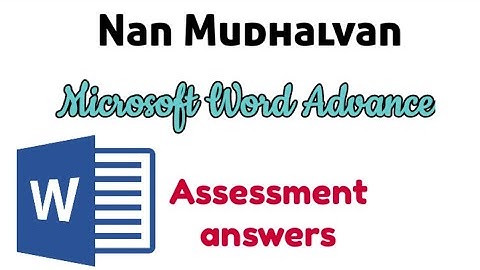 Nan Mudhalvan course | Microsoft Word Advance Assessment answers | @Rathiya_Innovation | Answer key