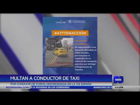 Taxi driver fined for reckless driving on Vía España