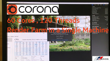 Corona Renderer Benchmark on a 60 Core 120 Thread Render Farm ! CTOservers