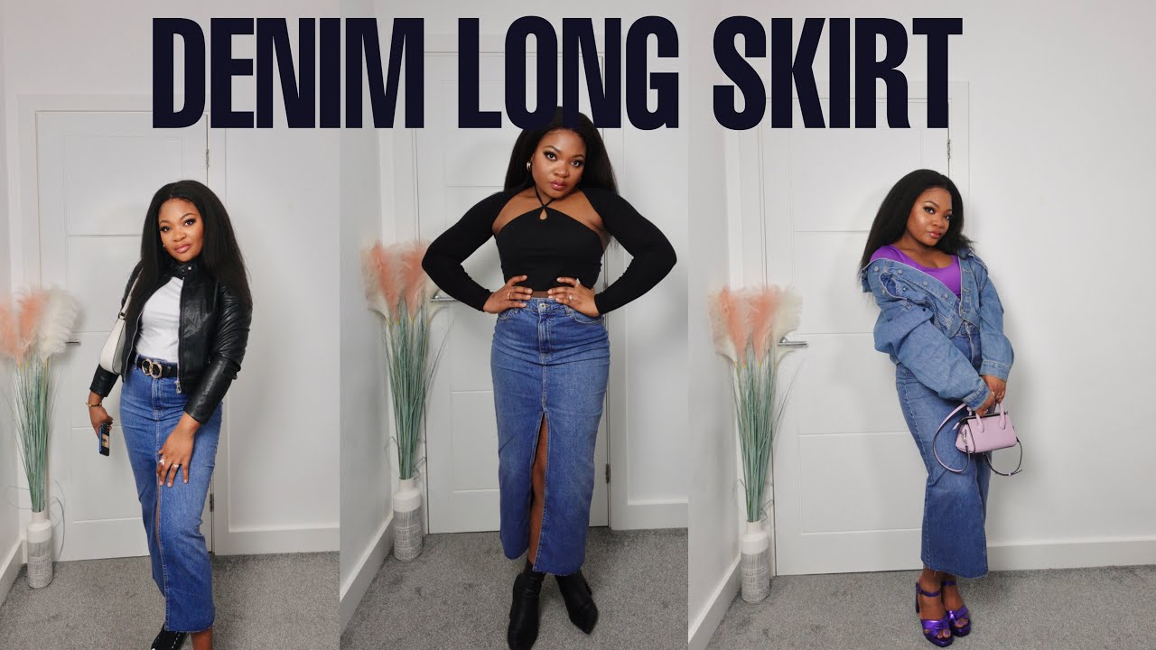 Denim long skirts are back | try on haul and different ways to style