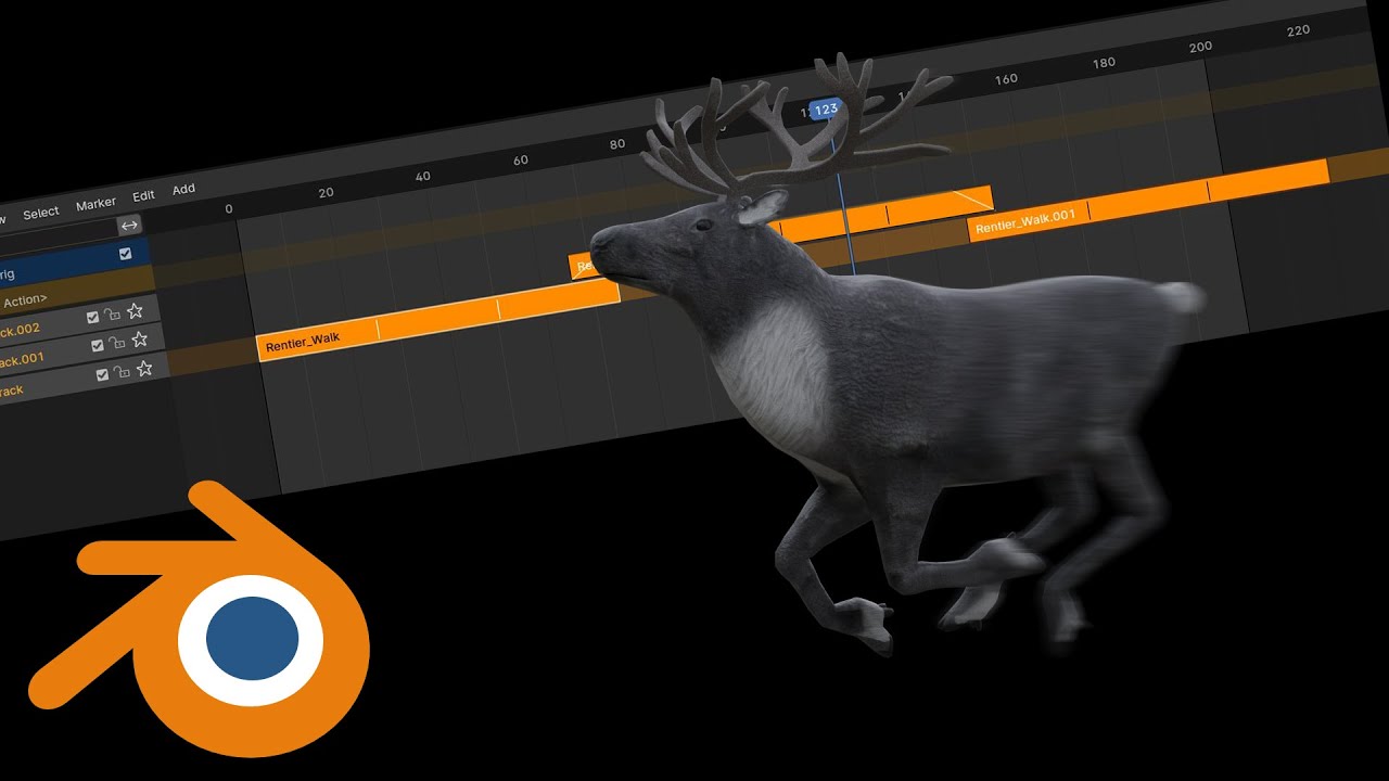 Kombination von zwei Actions im Blender