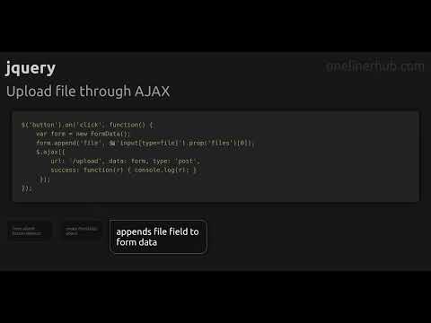 Upload file through AJAX