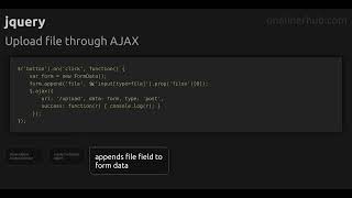 Upload file through AJAX