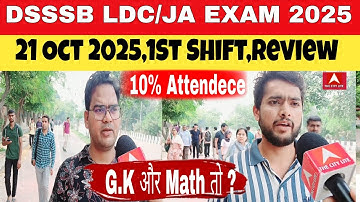 DSSSB LDC/JA Exam Review 21 Oct 2025,1St Shift#DSSSB LDC/JA Exam Review 2025,1St Shift