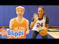 Blippi Plays Basketball with Tamika Catchings | Trick or Treat | Spooky Halloween Stories For Kids
