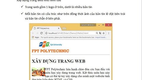 WEB1013 Lab1 bài 1 Xây dựng trang web