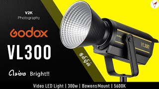 Bright Video LED Light from Godox | VL 300 | தமிழ் | V2K Tamil Photography