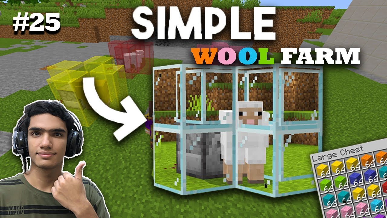 Easiest Wool Farm in Minecraft | Survival Series | Part 25 | Sheep Farm ...