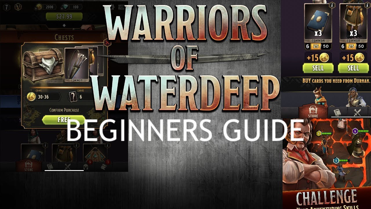 WARRIORS OF WATERDEEP BEGINNERS GUIDE - YouTube