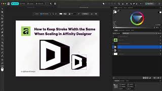 [Affinity Tutorial] How to Keep Stroke Width the Same When Scaling in Affinity