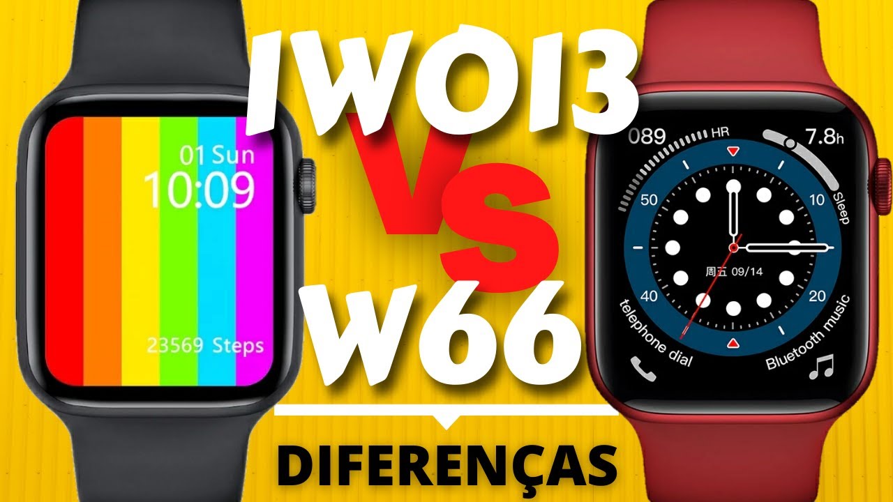 IWO W66 vs IWO 13 COMPARATIVO - DIFERENÇAS ENTRE ESSES SMARTWATCH, FOTO NA TELA? COPY APPLE WATCH