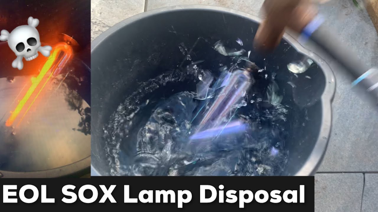 Disposal/Smash of EOL 35W Low Pressure Sodium Lamp!