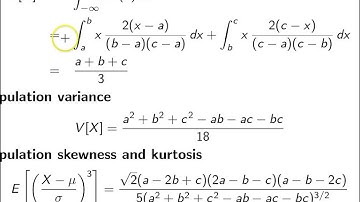 Triangular distribution moments