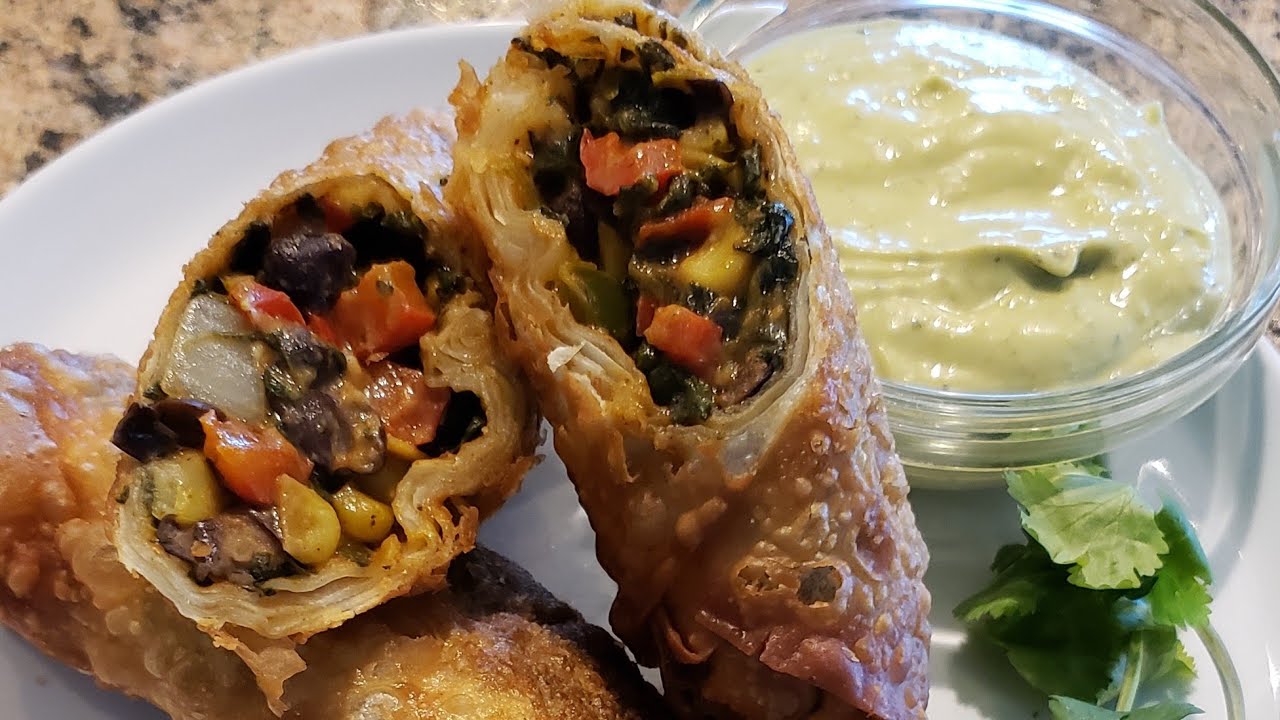 Vegan Southwestern Chipotle Egg Rolls YouTube