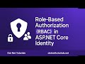 Role-Based Authorization (RBAC) in ASP.NET Core Identity