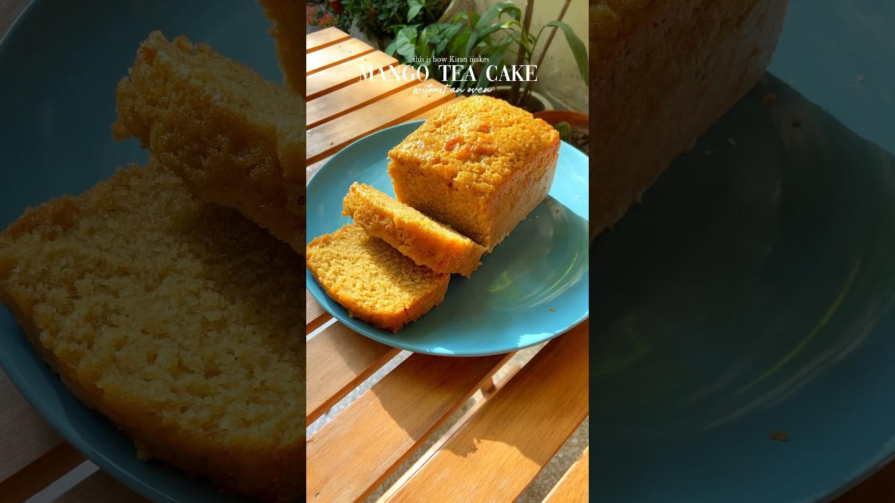ASMR Mango tea cake recipe | No oven 🥭 
