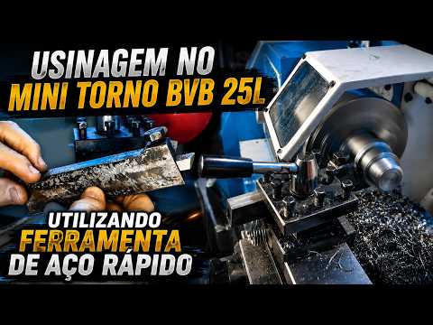 Machining with HSS tool on the BVB 25 L Mini Lathe #industrialmechanicsworld