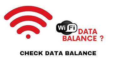 How to check your WiFi data balance | Wifi ka data kaise pta kare