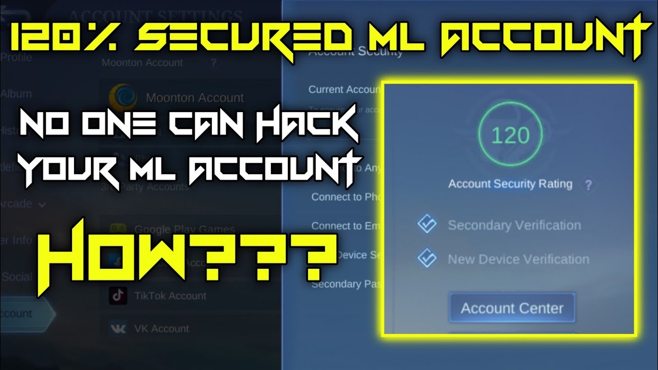 HOW TO SECURE YOUR ML ACCOUNT PARA IWAS HACK | Chintzy Official - YouTube